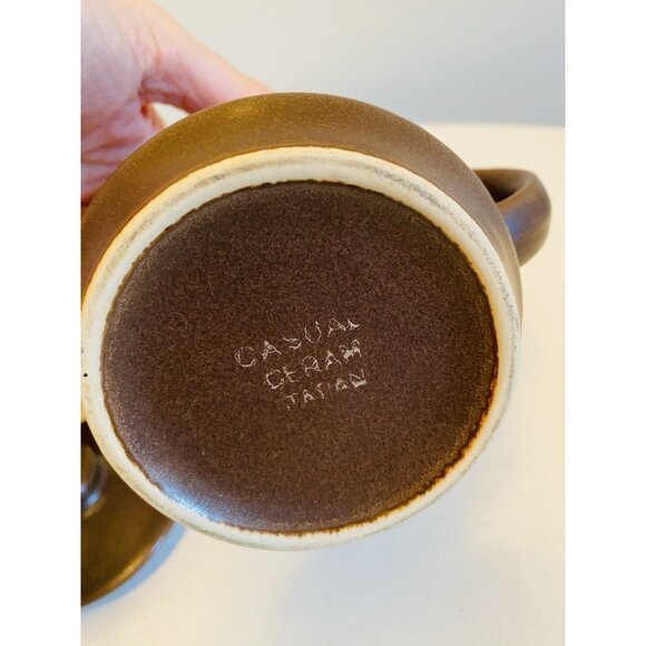 Vintage Casual Ceram Regency Stoneware Creamer and Sugar Bowl - Picture 6 of 13